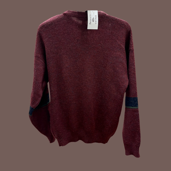 Angelo Di Grilo Wool Blend Sweater | Burgundy | Size M | Vintage - Picture 3 of 4
